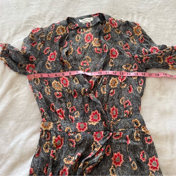 Isabel Marant Étoile Shania Floral-Print Midi Dress in Charcoal - Picture 9 of 11